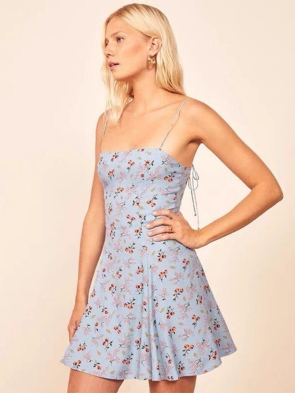 Reformation Floral Print Mini Dress